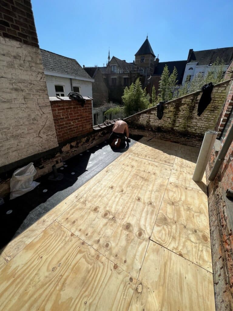 Timmerwerk aan het dak